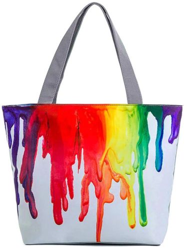 Artists Cotton Tote Bag Inner Pocket Top Zipper Closure - KCC - 009