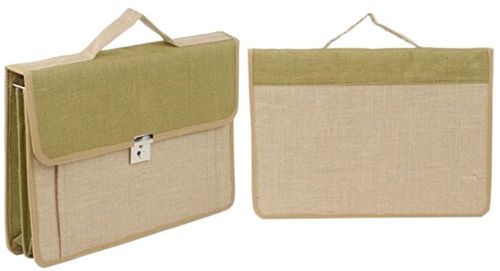 Dyed Jute - Tote Document Organizer Bag with Flap - KCB - 011