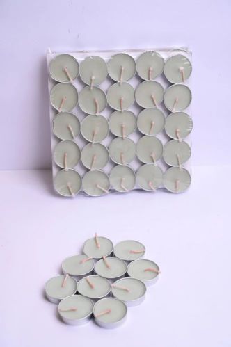 Soy Wax Jasmine Tea Light Candle, Color : White for Decoration