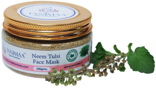 Neem Tulsi Mask for Apply On Clean Face, Leave 15-20 Minutes