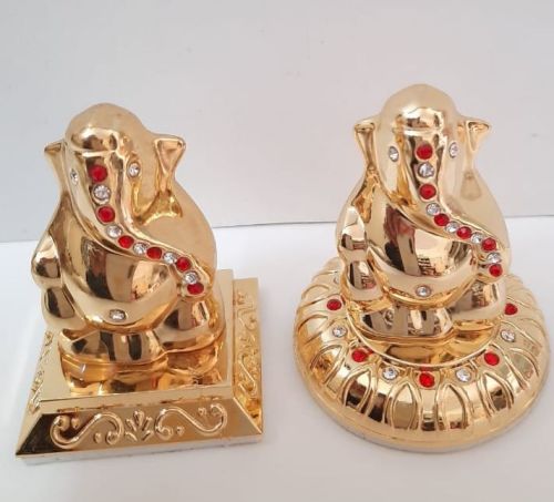 Zinc Lord Ganesh Idol, Color : Golden
