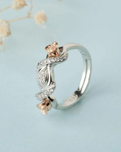 Women 925 Sterling Silver Beautiful Rose Ring R01581
