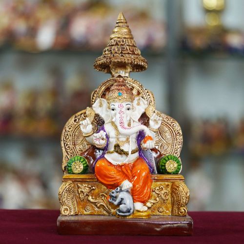 30cm Marble Handmade Ganesh Ji Idol, Shape : Straight