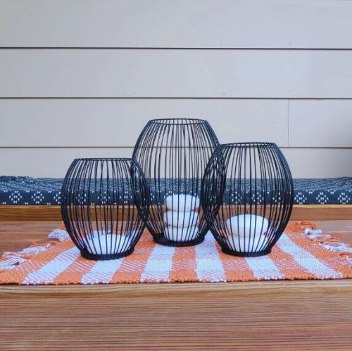 Metal Black Candle Holder