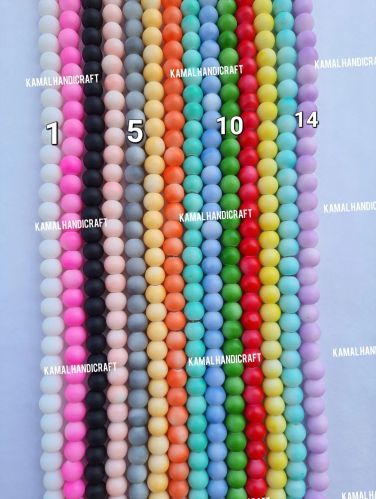 Matte 8mm Matt Round Colored Glass Beads for Jewelry Making