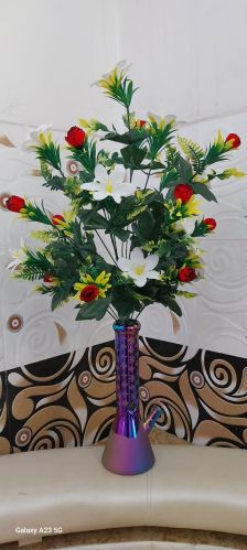 Color Coated 6 Inch Purple Glass Flower Pot