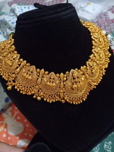 Ladies Gold Plated Traditional Necklace Wedding Wear