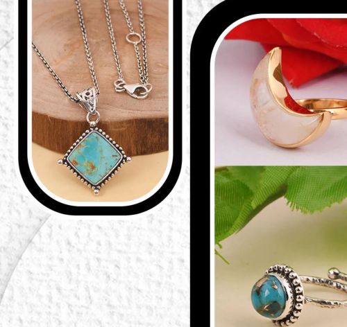 Ladies Silver Chain With Gemstone Pendant