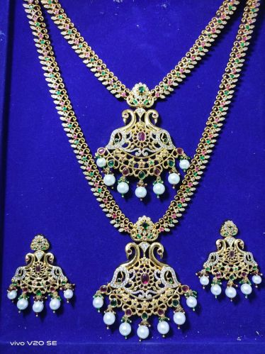 Golden Brass Gold Plated Traditional Rani Haar Set