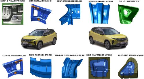 Steel Tata Safari Car Spare Parts, Color : Assorted