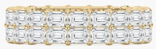 5.20 Carat Emerald Diamond Rawiry Double Line Eternity Ladies Designer Kada