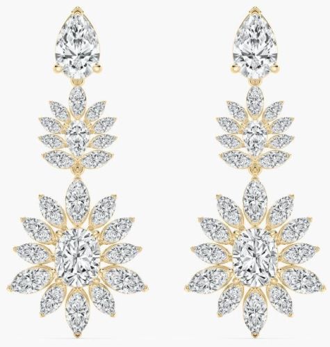 Multi Shape Diamond Glimmerstone Ladies Dangler Earring