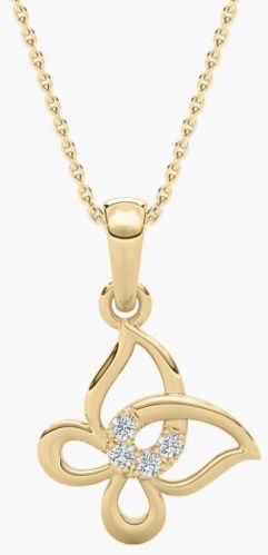 Round Diamond Wrap Butterfly Kids Pendant