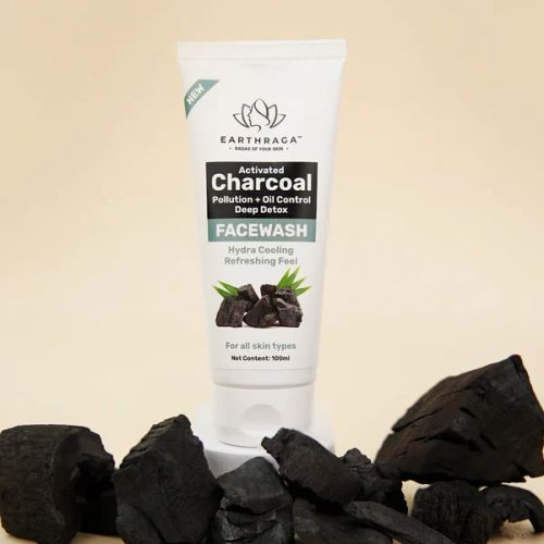 Activated Charcoal Facewash 100ml, Color : Black