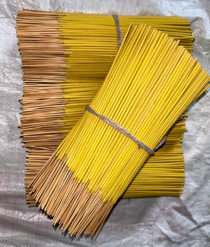Bamboo Yellow Raw Incense Stick, Packaging Type : Paper Box