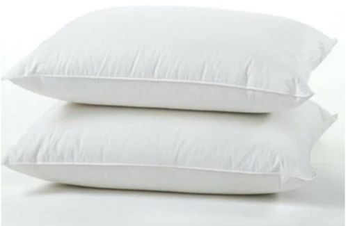 Plain Cotton Fiber Pillows, Color : White for Hotel, Home