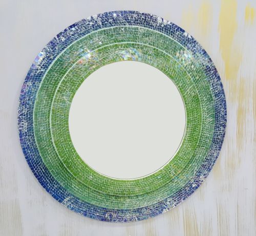 24 Inch Round MDF Glass Mosaic Wall Mirrors