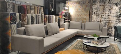 Classic 5 Seater Sofa Set, Primary Color : Grey