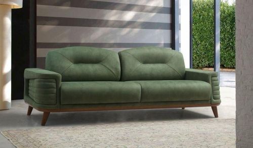 Green Luxury Two Seater Sofa, Back Type : Tight Back
