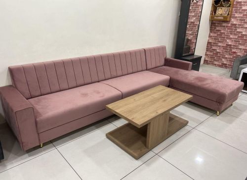 Luxury Pink 4 Seater Sofa Set, Seat Material : Fabric