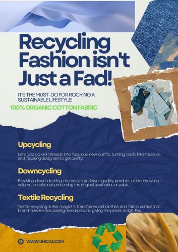 Plain Recycled Organic Fabric, Packaging Type : Blue