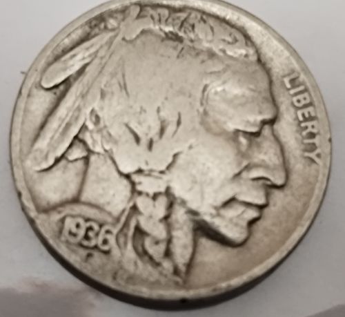 Non Polished Silver Usa 1936 5Cents Rare Coins 0-5cm