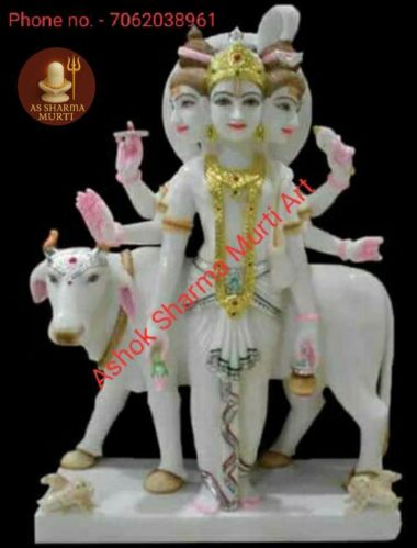 Marble Gau Gopal Statue