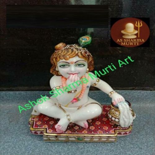 Laddu Gopal Marble Statue, Packaging Type : White