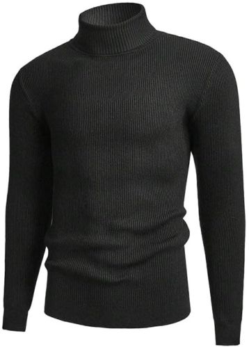 Mens Slim Fit Pullover with Ribbed Cuffs