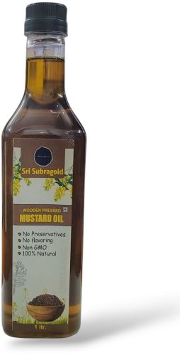 Sri Subragold Mustard Wooden Pressed Oil, Packaging Type : Bottle