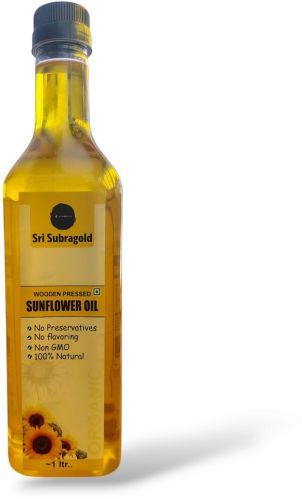 Wooden Pressed Sunflower Oil, Brand Name : Sri Subragold