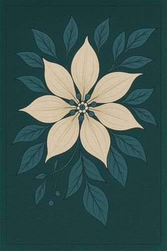 Printed Dark Green Hand Tufted Woolen Carpet Anitque