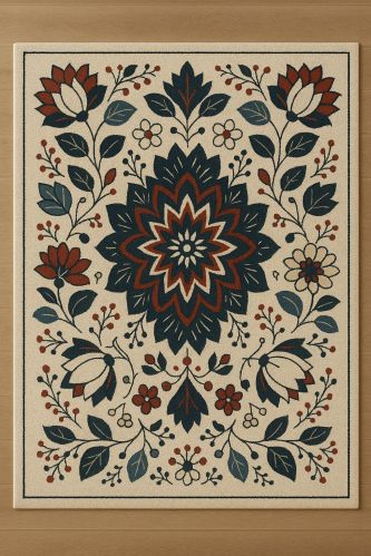 Soft Woolen Hand Tufted Carpet Traditional