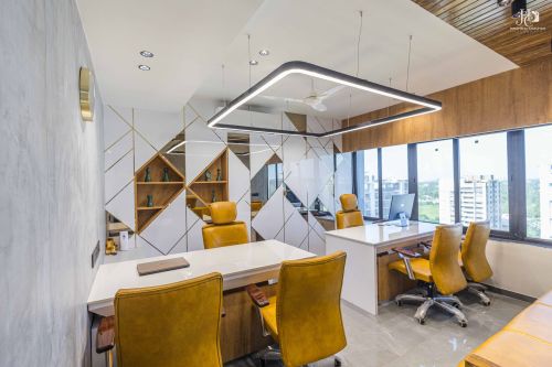 Polished Modular Workstation, Color : Brown, White for Office