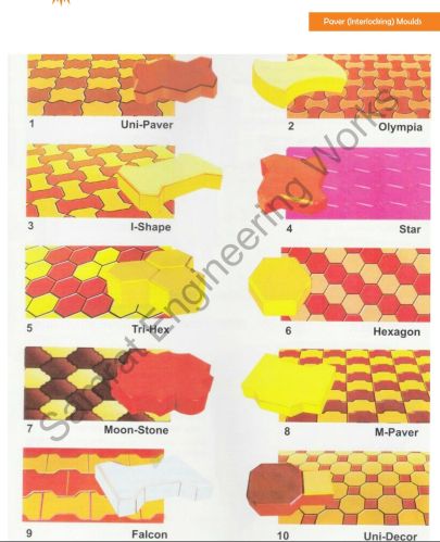 Plastic Smooth Finish Interlocking Paver Block Mould