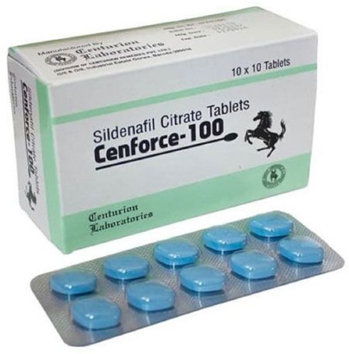 Cenforce - 100 Sildenafil Citrate Tablets, Packaging Type : Box