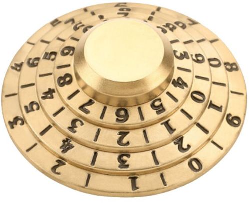 62mm Gold Zamak 5 Safe Combination Number Lock