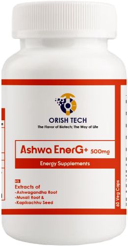 Orish Tech Ashwagandha Capsules, Color : White