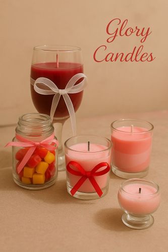 Polished Paraffin Wax scented candles, Technics : Handmade