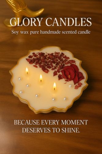 Printed Polished Paraffin Wax Urli Scented Candles