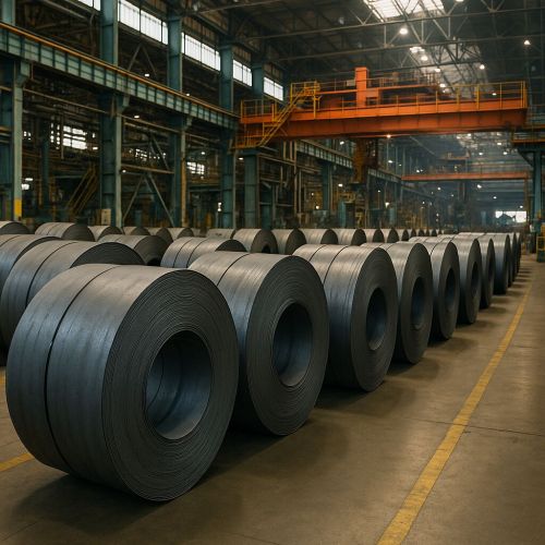 Polished steel coils, Shape : Round, Packaging Type : Grey