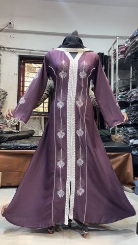 Imported Zoom Burqa with Embroidery and Stone Work 10 Colou