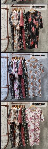 Printed ladies cotton kurtis, Packaging Type : Multicolor