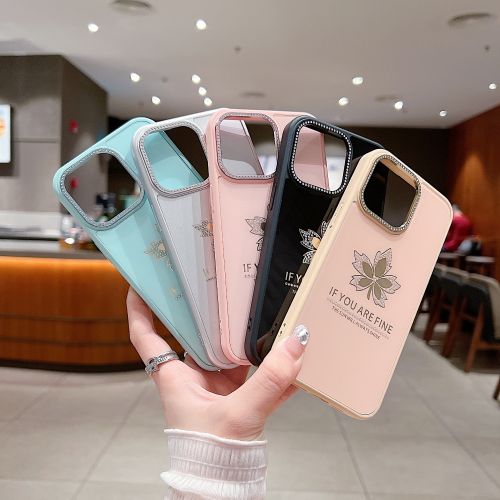 Stamping Leave Design TPU (Soft) iPhone 13 Phone Case