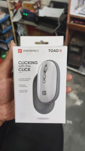 Portroinics Tod Wireless Mouse, Packaging Type : Black