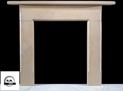 Plain Polished Rectangular Marble Fire Place Modern for Indoor