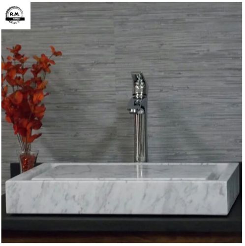 Rectangular Stone Marble Counter Top Wash Basin