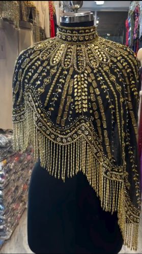 Ladies Premium Designer Poncho Free Size Party Wear