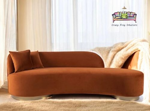 Polished Foam Luxury Sofa, Color : Brown for Home, Hotel, Office