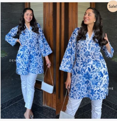 Cotton Zaya Top Blue